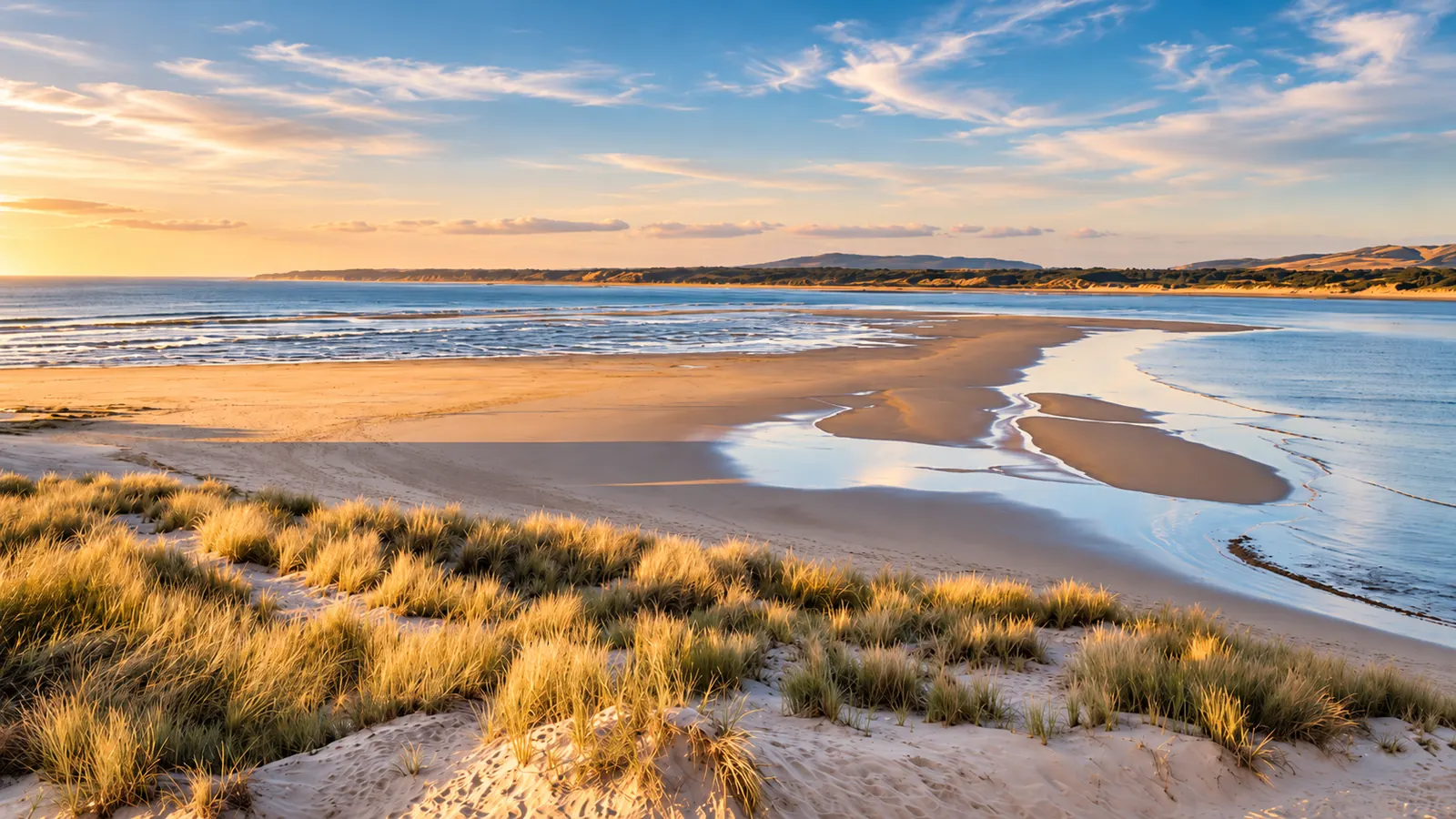 Vue sur la baie de Canche au Touquet-Paris-Plage